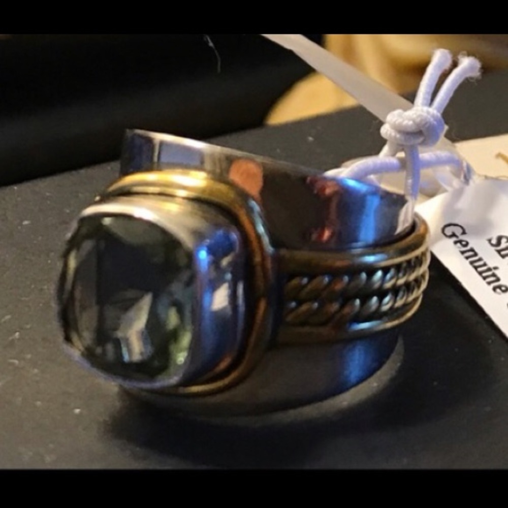 🔆 SALE! Green amethyst silver ring